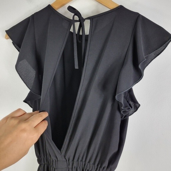 Wilfred Fleurette Ruffle Cap Sleeve Cropped Wide Leg Jumpsuit XXS - Picture 11 of 14